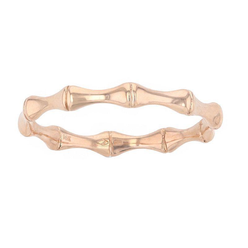 Au Naturale 14k Gold 2.5 mm Ring, Womens 14k Rose Gold Product Image