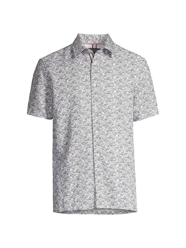 Mens Laghy Graphic Button-Front Shirt Product Image