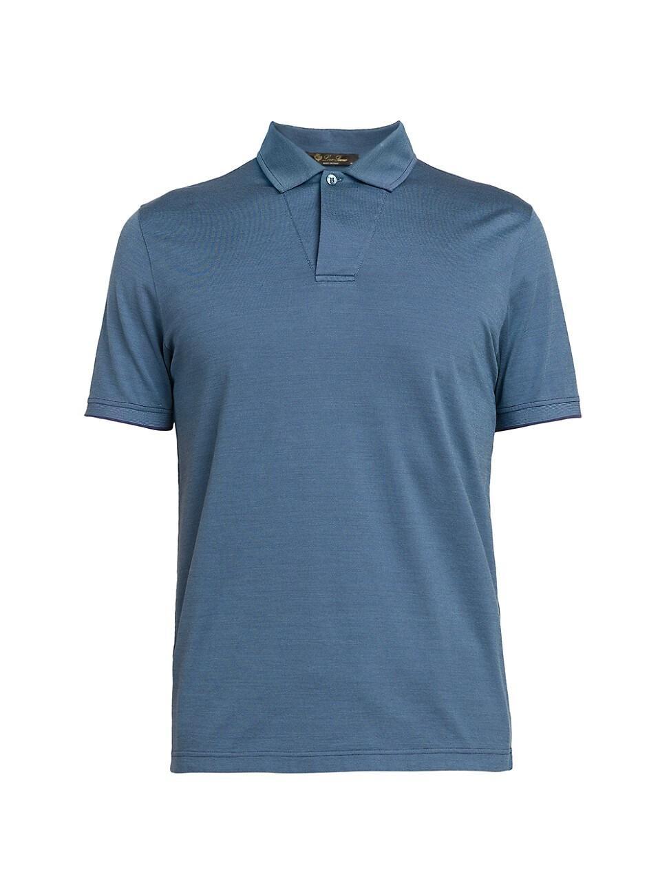 Mens Cotton & Silk Piqu Polo Shirt Product Image