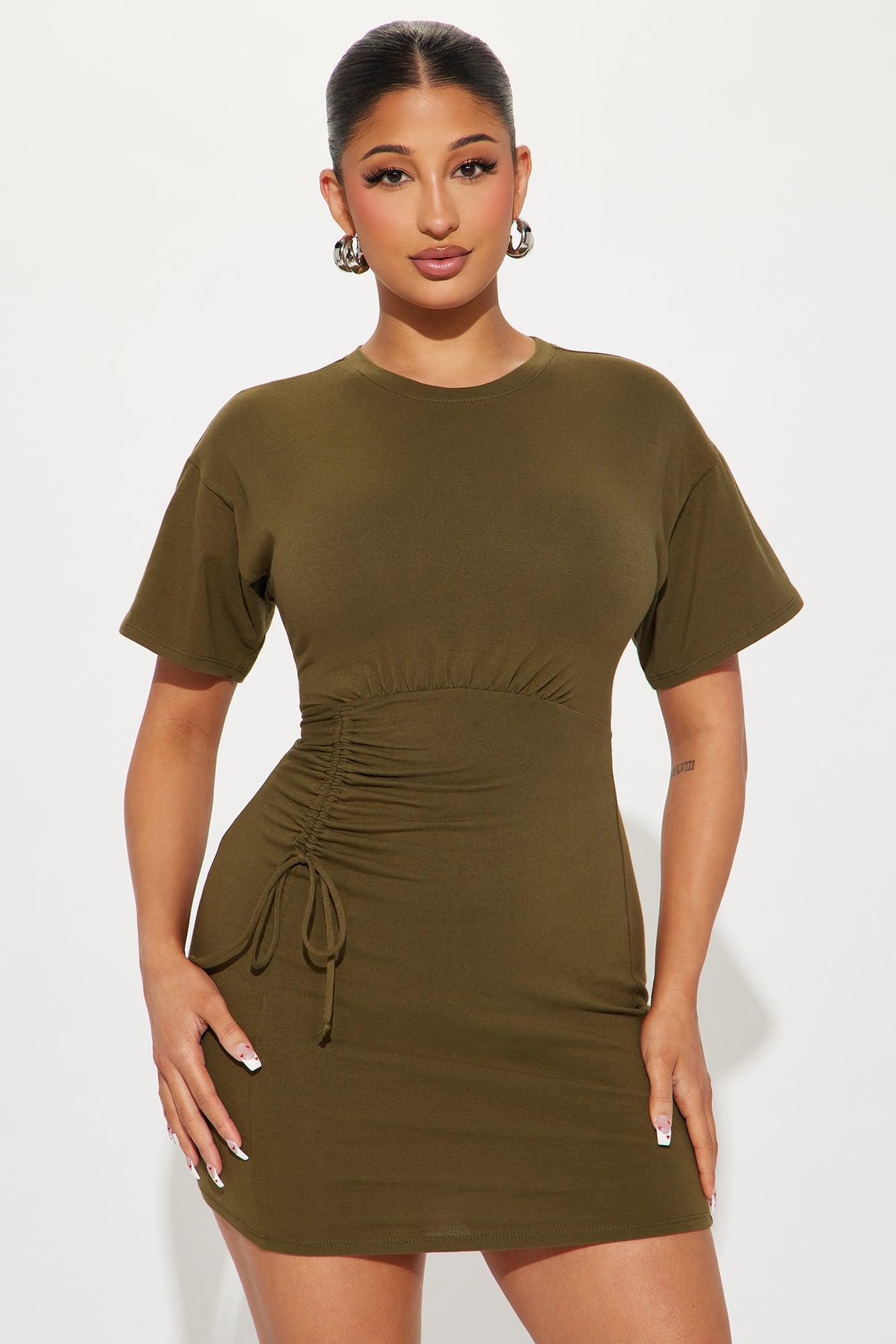 In A Dilemma Mini Dress - Olive Product Image