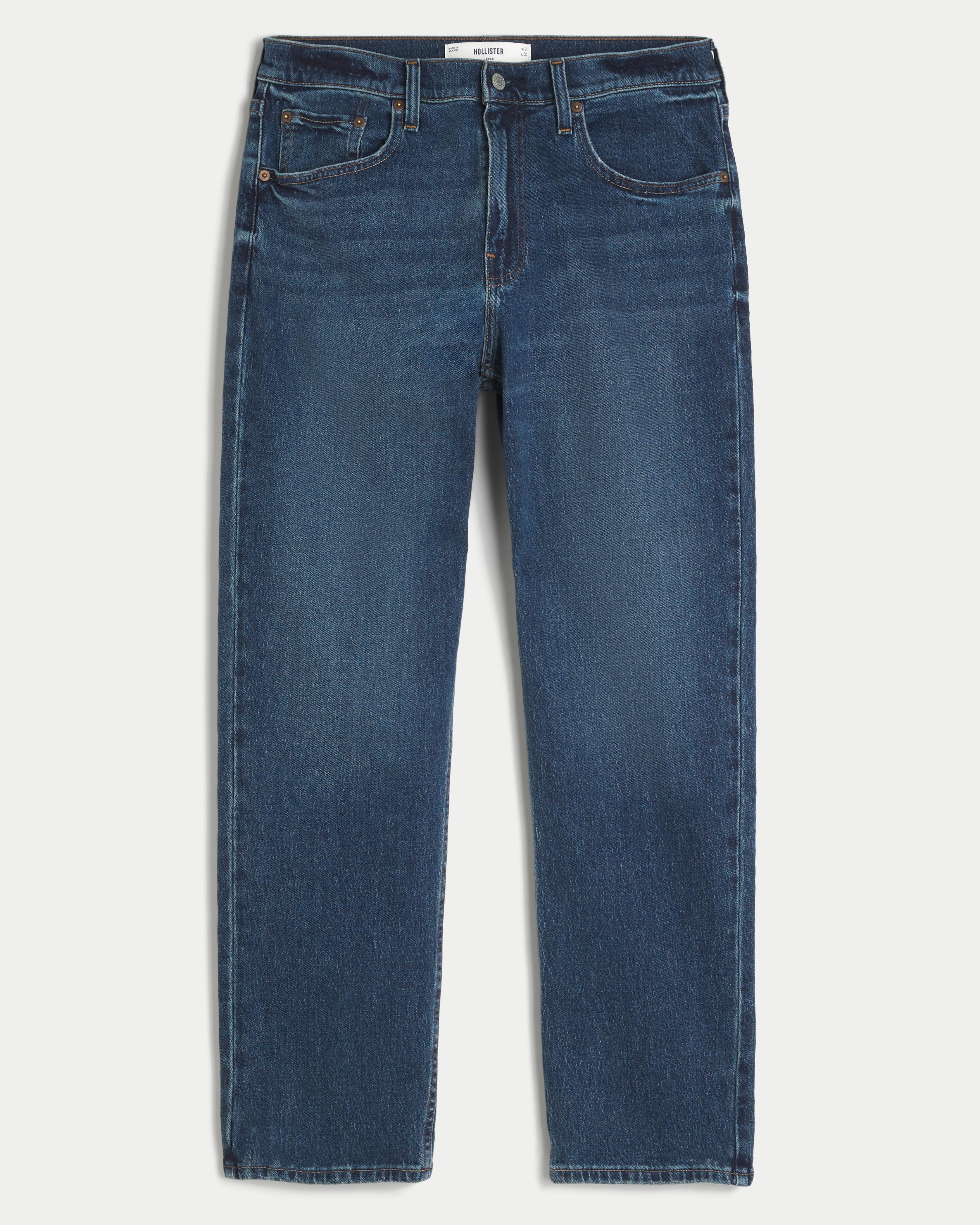 Dark Wash Loose Jeans Product Image