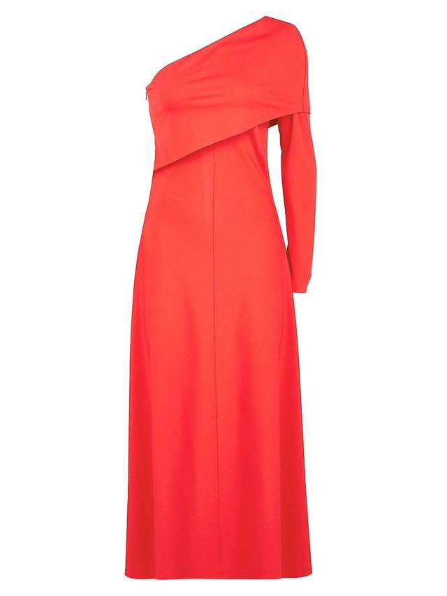 Womens Felice Asymmetric Jersey Midi-Dress Product Image