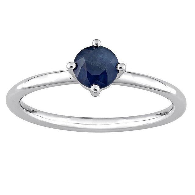 Stella Grace 10k White Gold Blue Sapphire Stackable Ring, Womens Product Image