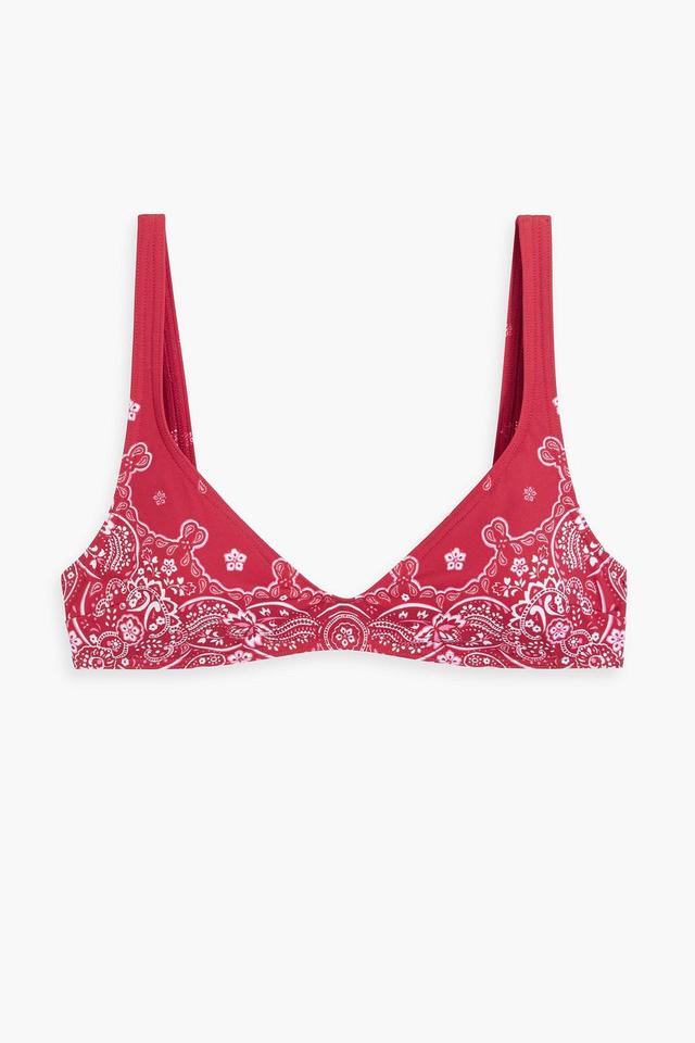 Separates Sculpt Bedrucktes Bikini-oberteil In Red Product Image