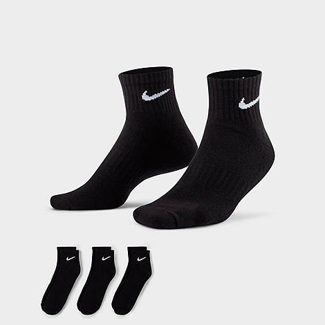 Womens - Nike Mid Ankle 3 Pack Socks - Black/White Product Image