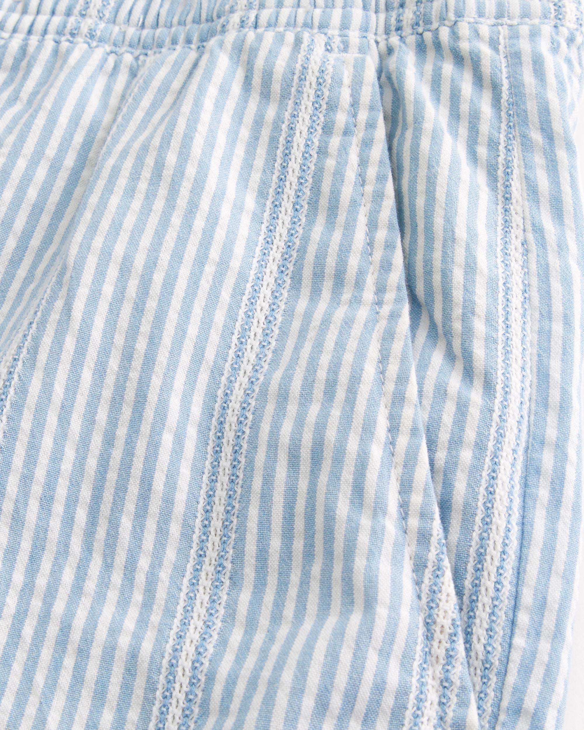 Above-the-Knee Crinkle Cotton Shorts Product Image