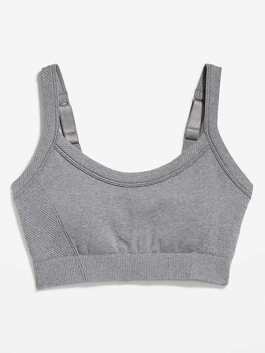 Light Support Seamless Ribbed Sports Bra Product Image