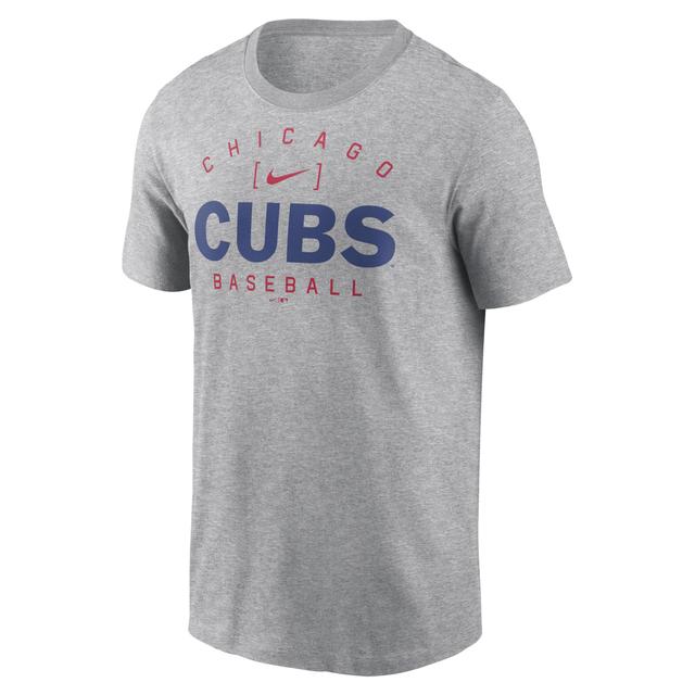 Mens Nike Heather Gray Chicago Cubs Home Team Athletic Arch T-Shirt Product Image