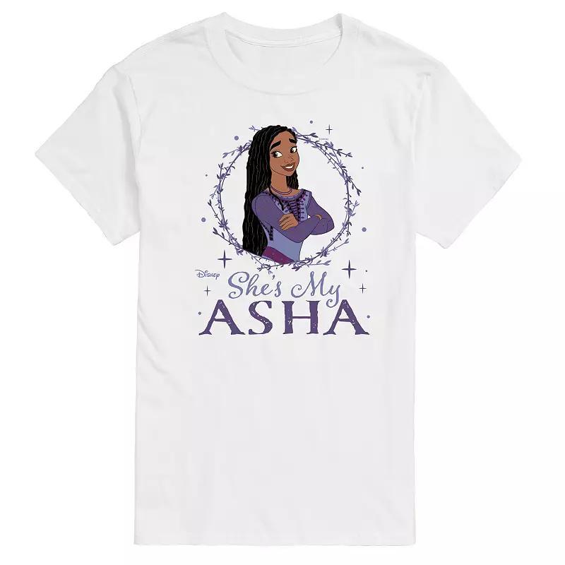 Disneys Wish Big & Tall Shes My Asha Graphic Tee, Mens Product Image