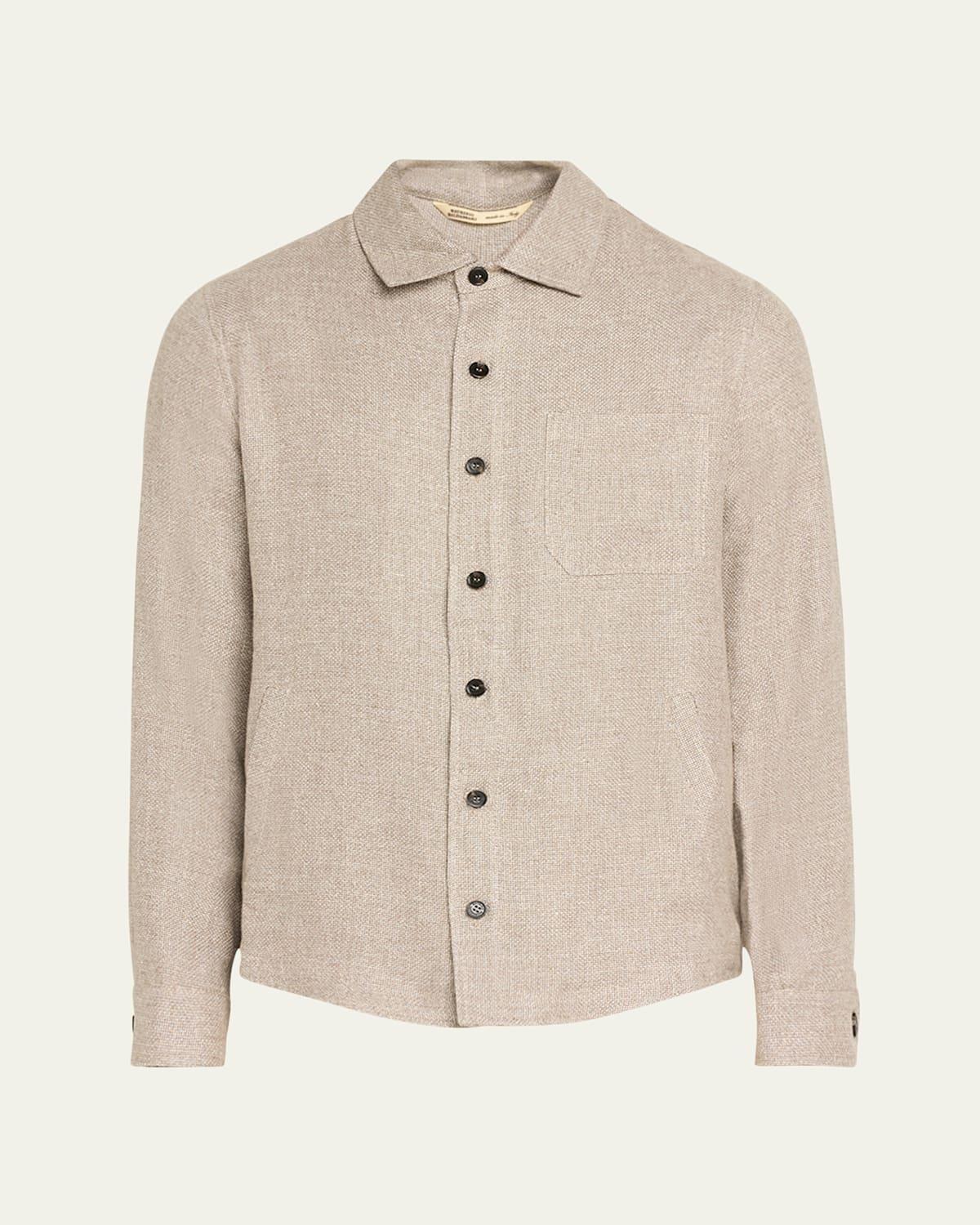 Mens Hemp and Wool Melange Overshirt Product Image