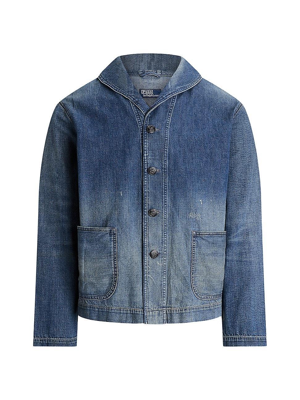 Mens Denim-Naval Shawl Collar Field Jacket product image