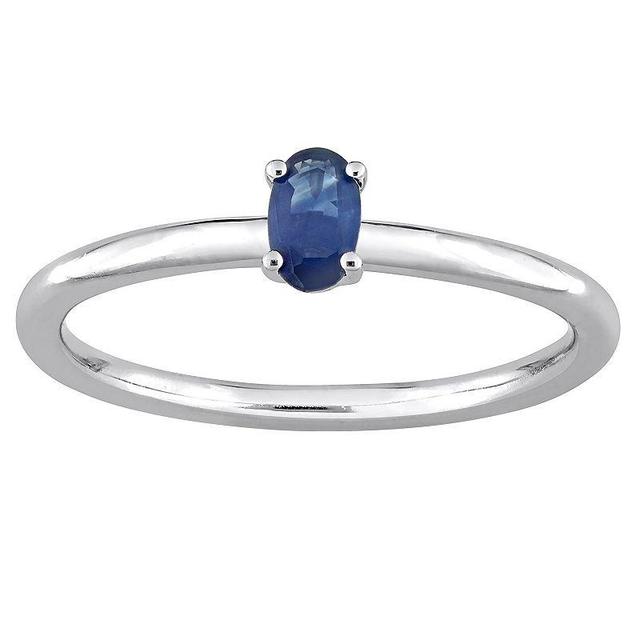 Stella Grace 10k White Gold Sapphire Stackable Ring, Womens Product Image