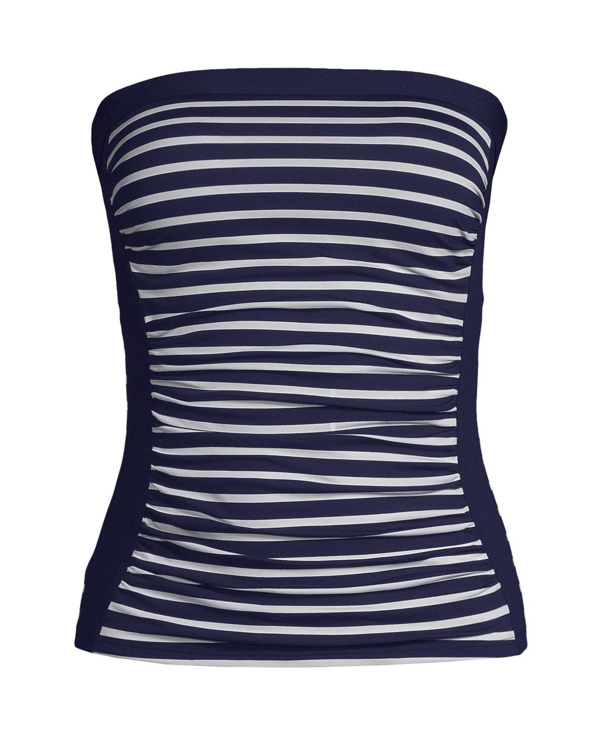 Lands End Womens D-Cup Bandeau Tankini Swimsuit Top Product Image