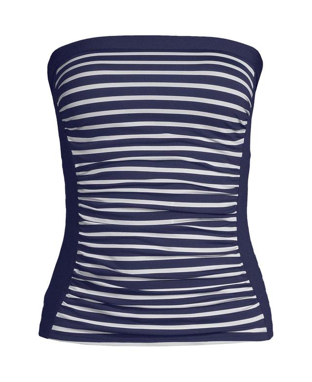 Womens Lands End UPF 50 Bandeau Tankini Top Blue Product Image