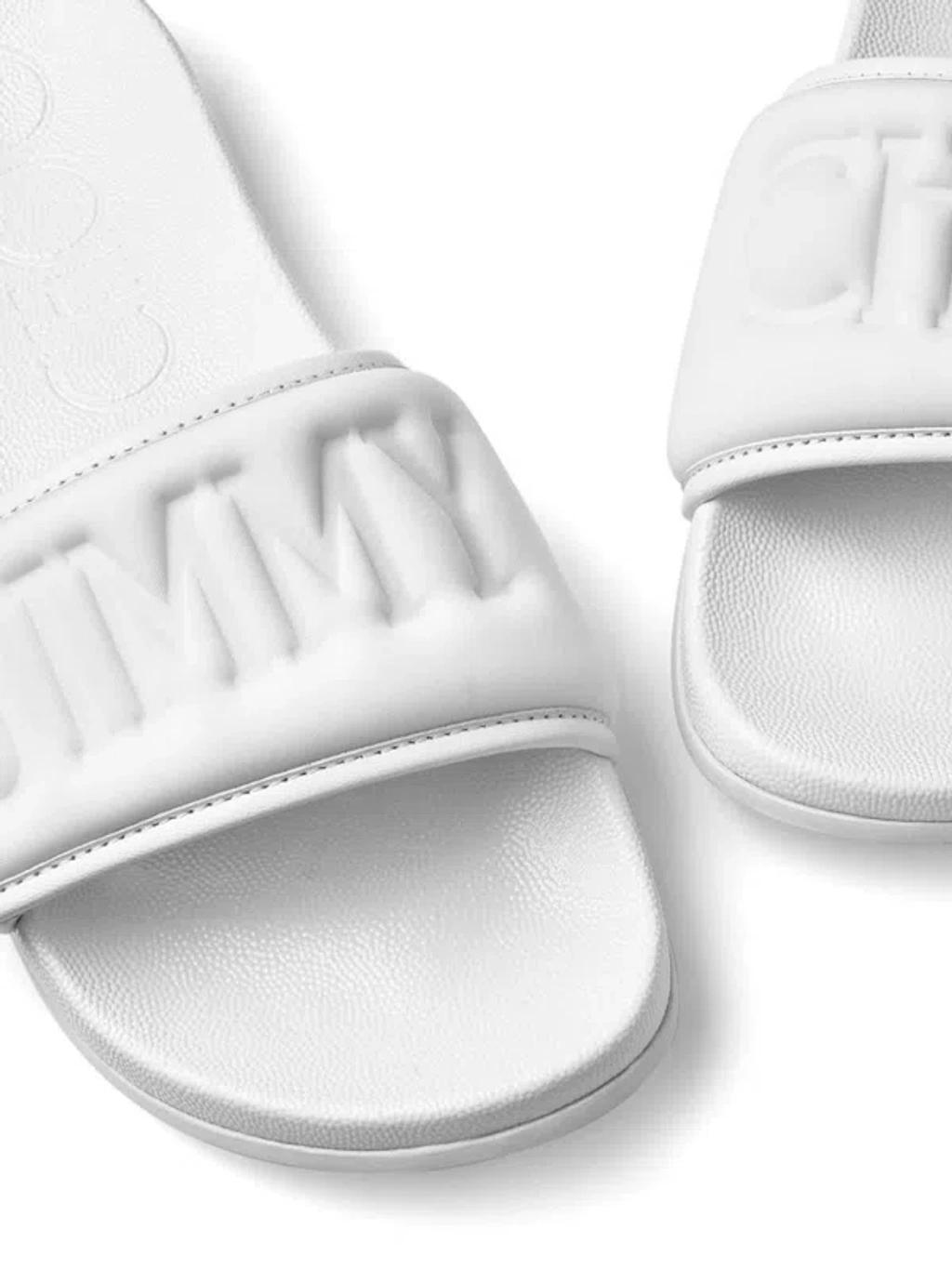 Monnogram Fitz Slides In White Product Image