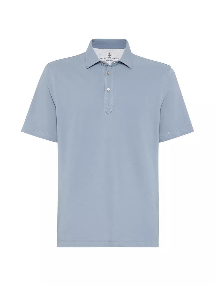 Cotton Pique Collar Polo Shirt Product Image