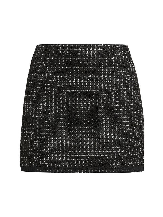 Womens Lynn Metallic Tweed Miniskirt Product Image