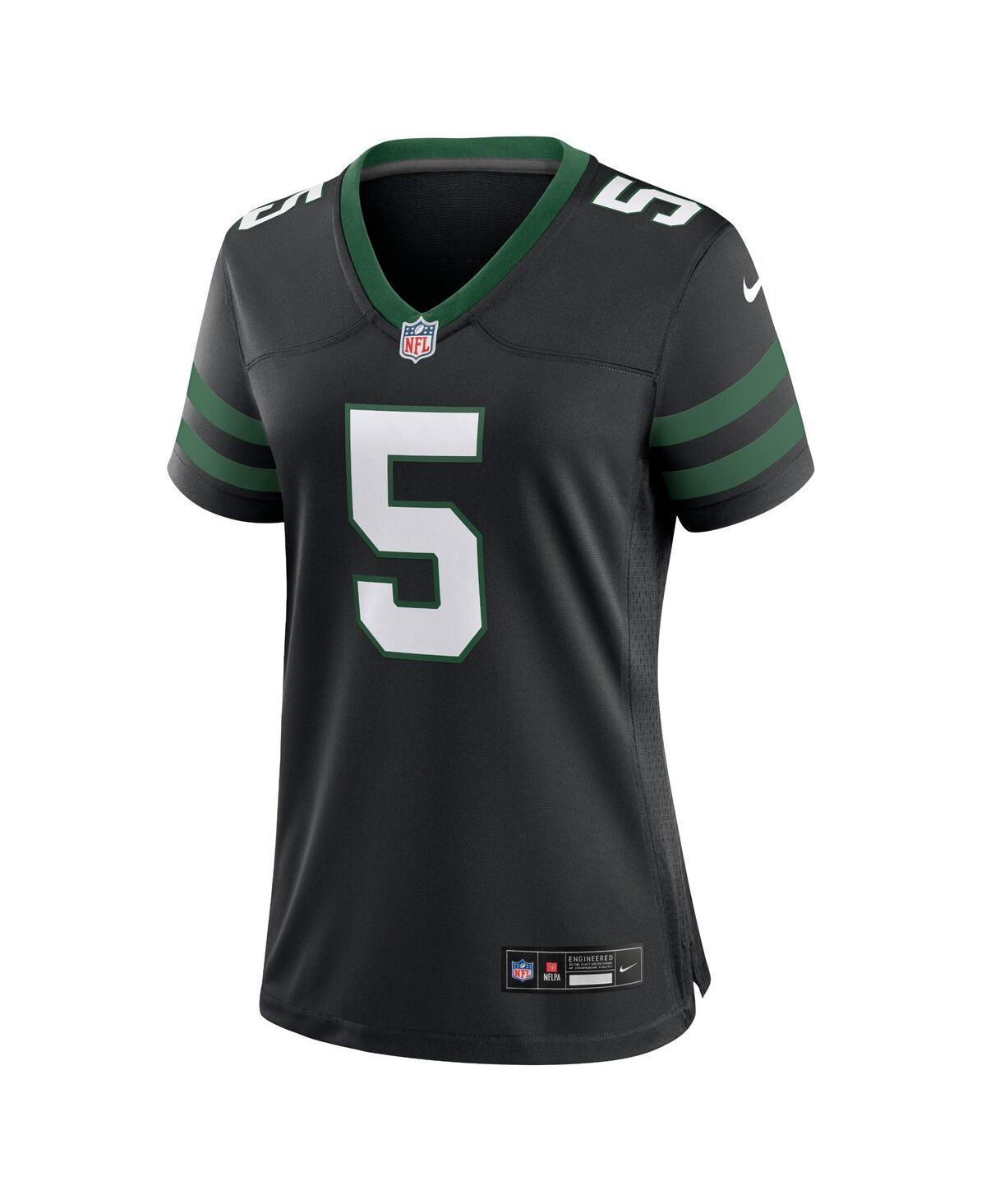 Nike Womens Garrett Wilson Legacy New York Jets Game Jersey - Black Product Image