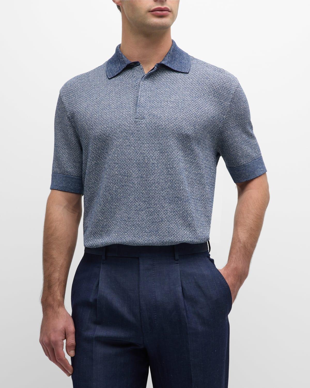 Mens Jacquard Polo Shirt Product Image