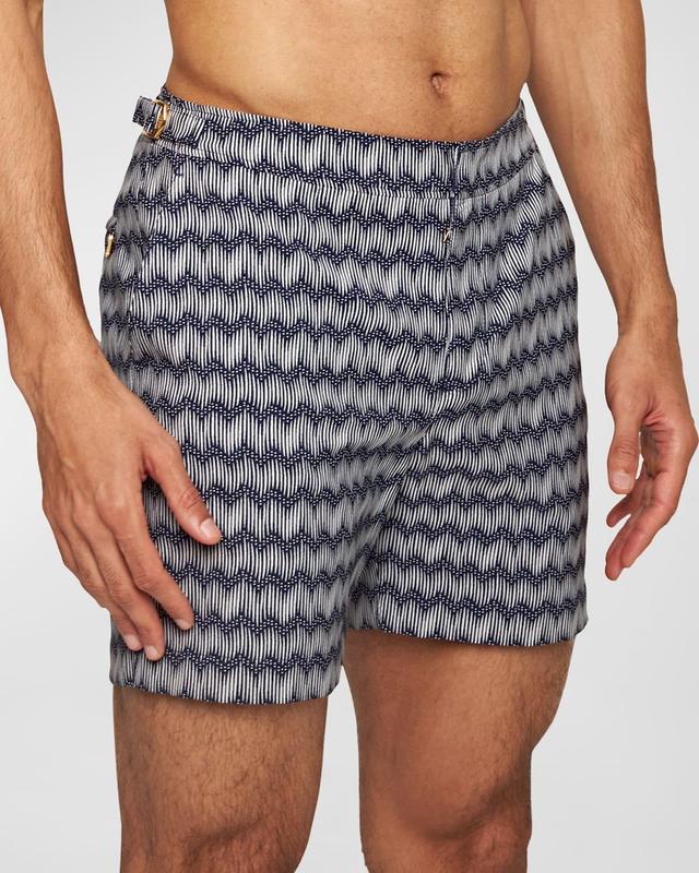 Mens Bulldog Chevron Jacquard Swim Shorts Product Image