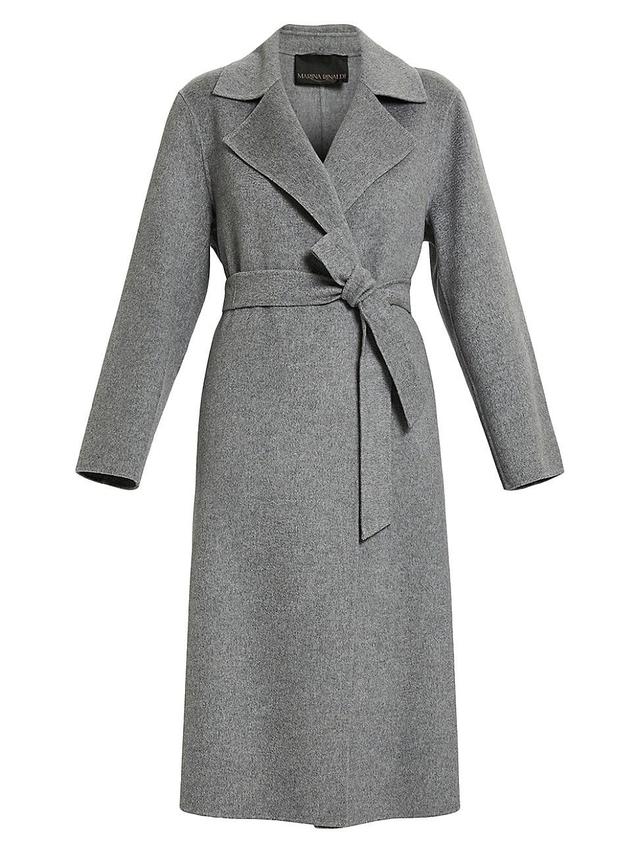 Marina Rinaldi Belted Virgin Wool Trench Coat Product Image