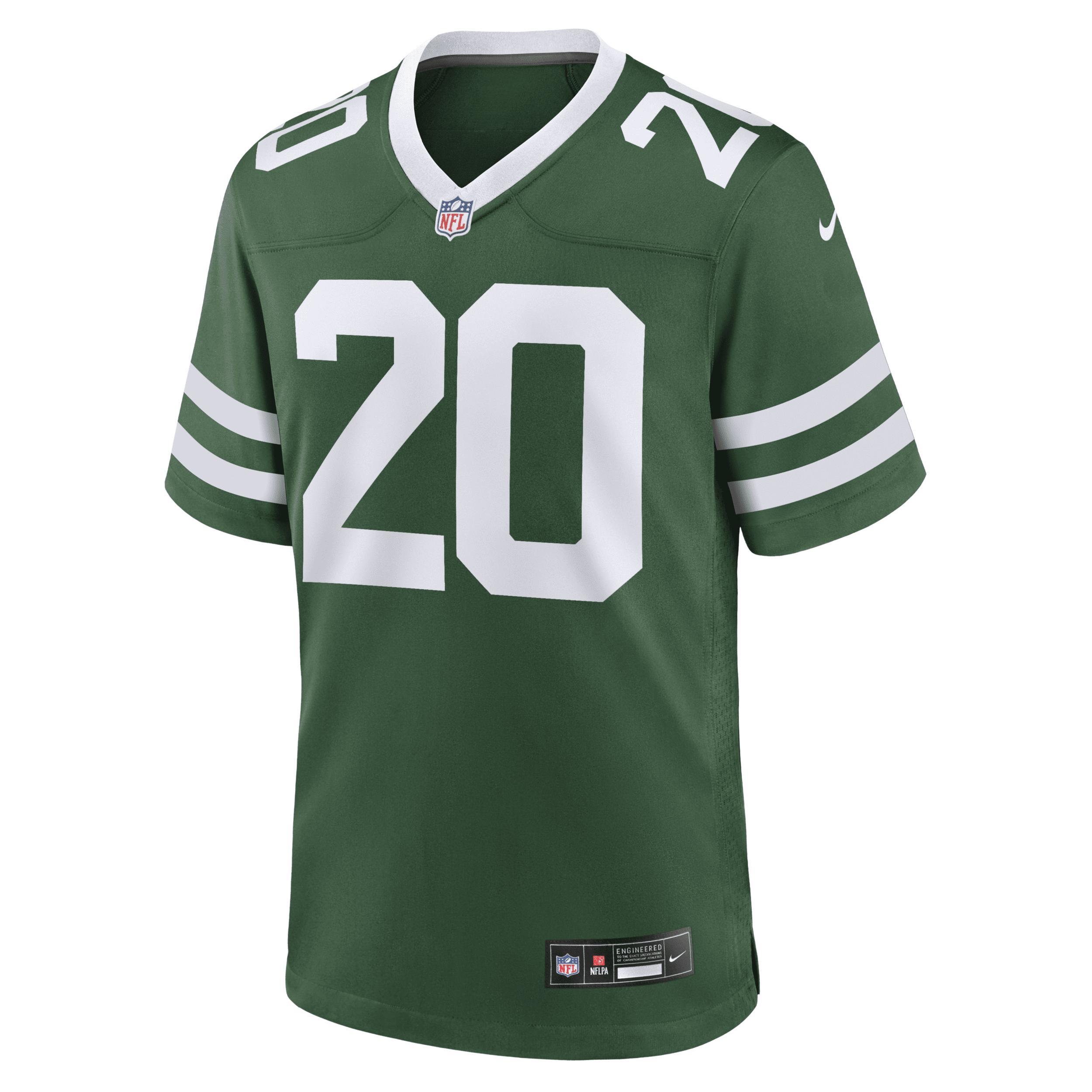 Nike Mens Breece Hall Legacy New York Jets Game Jersey - White Product Image