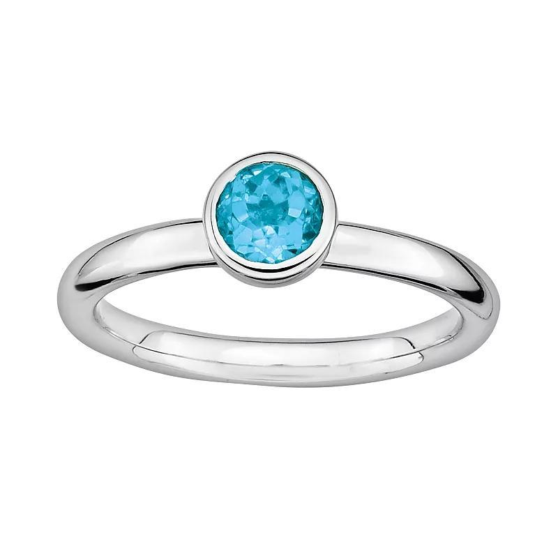 Stacks & Stones Sterling Sterling Silver Blue Topaz Stack Ring, Womens Product Image