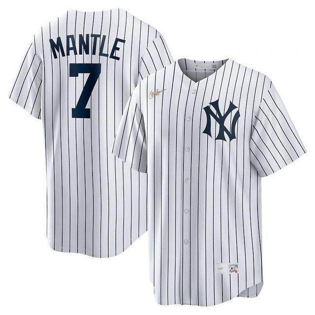 Mens Nike Mickey Mantle New York Yankees Home Cooperstown Collection Player Jersey Product Image