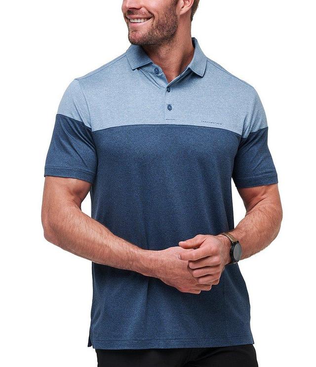 TravisMathew Performance Stretch Heater Pro CB Short Sleeve Polo Shirt Product Image