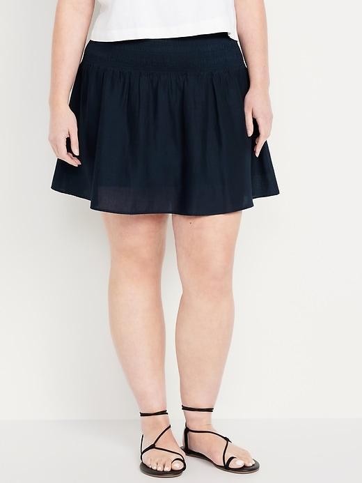 Smocked-Waist Mini Skirt Product Image