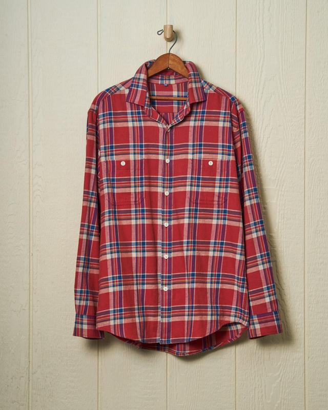 Flannel Chore Shirt in Weathered Red Plaid Product Image