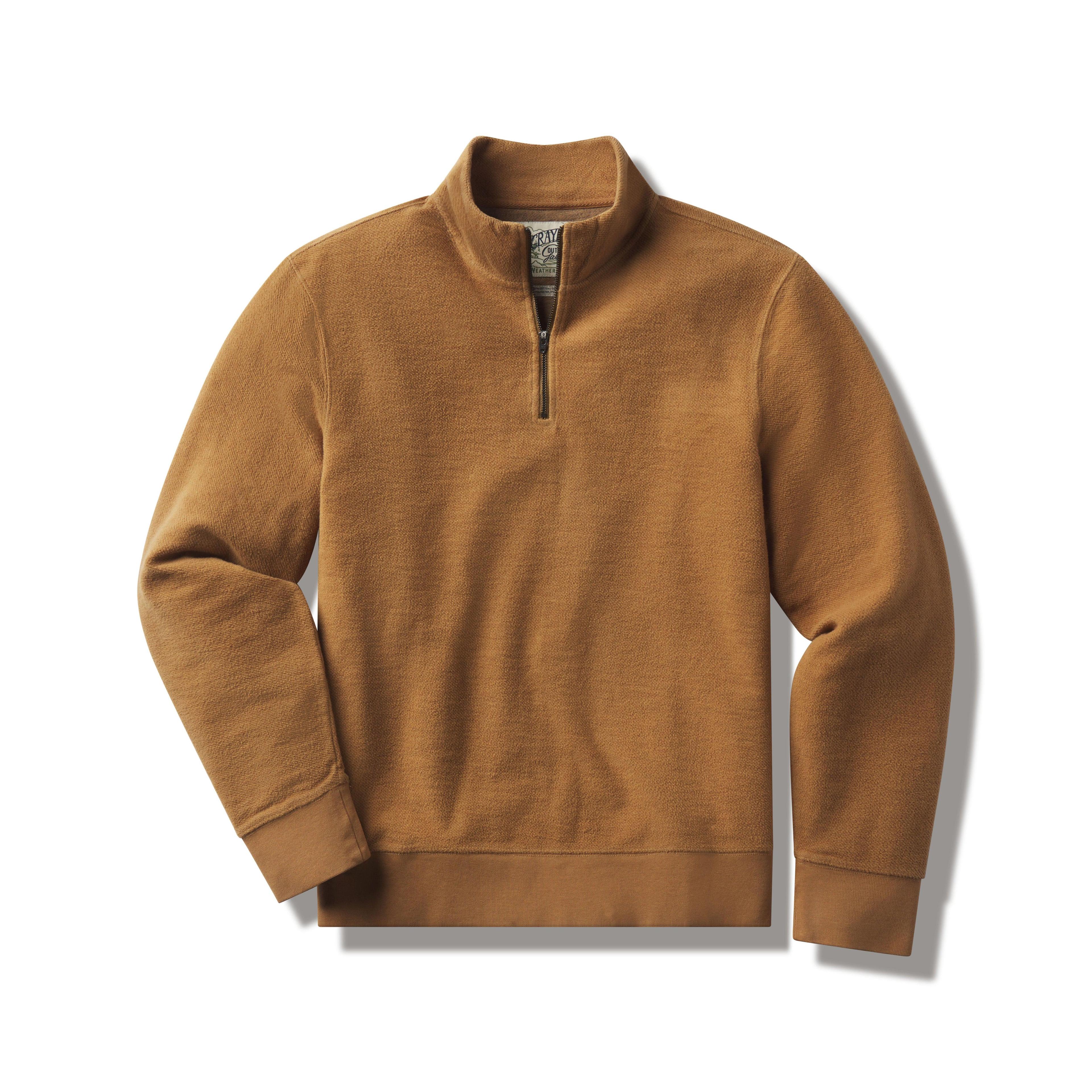 Dunlop Reverse 1/4 Zip - Tea Brown Product Image