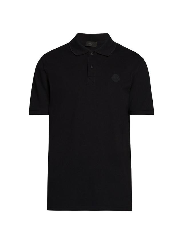 Mens Short Sleeve Logo Patch Polo Shirt Product Image