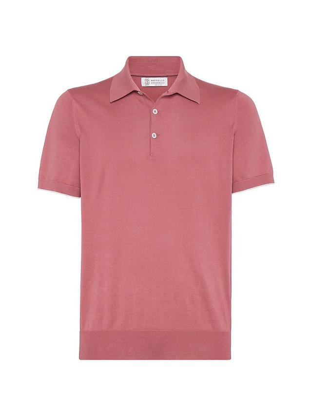 Mens Cotton Lightweight Knit Polo Shirt Product Image