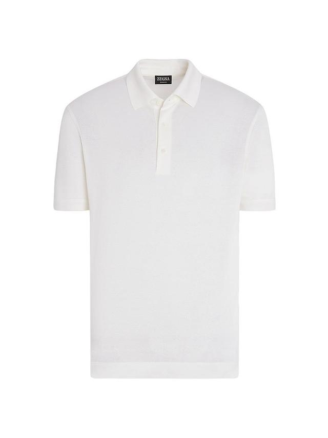 Mens Silk Polo Shirt Product Image