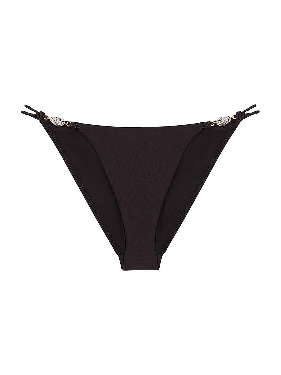 Womens Solid Ivy Knotted Bikini Bottom Product Image