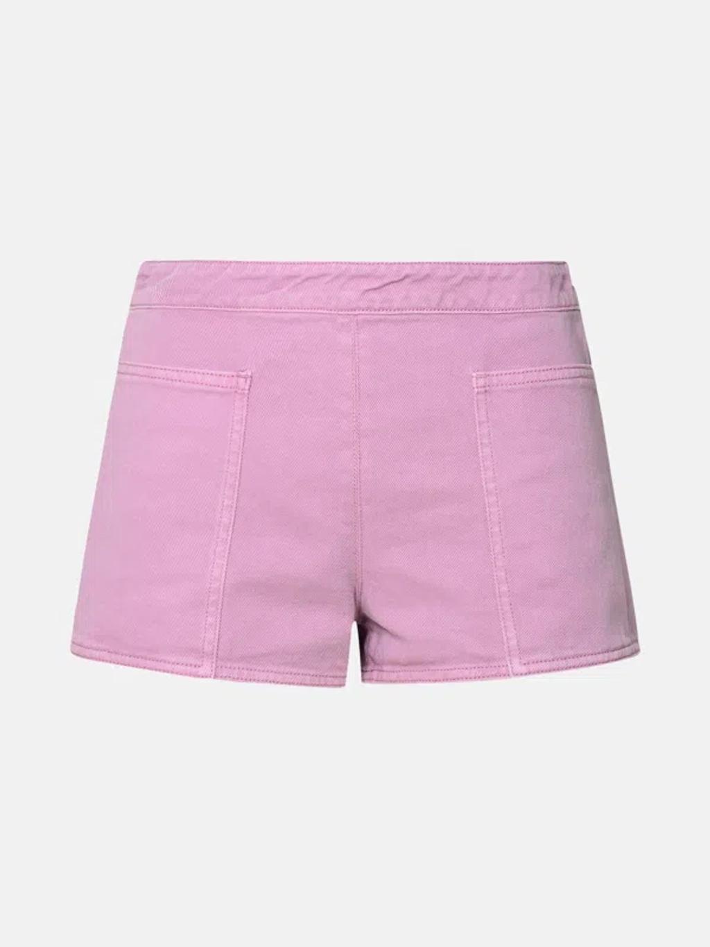 Alibi Midrise Cotton Drill Shorts In Liliac Product Image