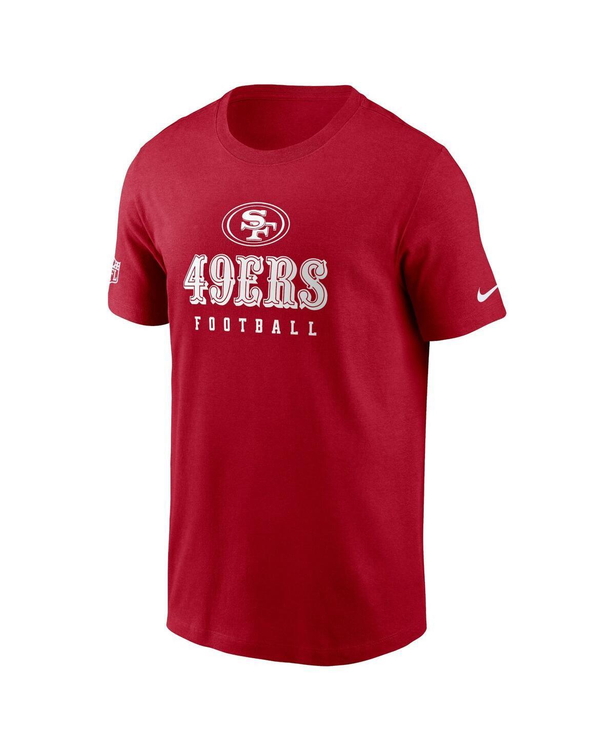 NIKE Men's  Scarlet San Francisco 49ers Sideline Performance T-shirt Product Image