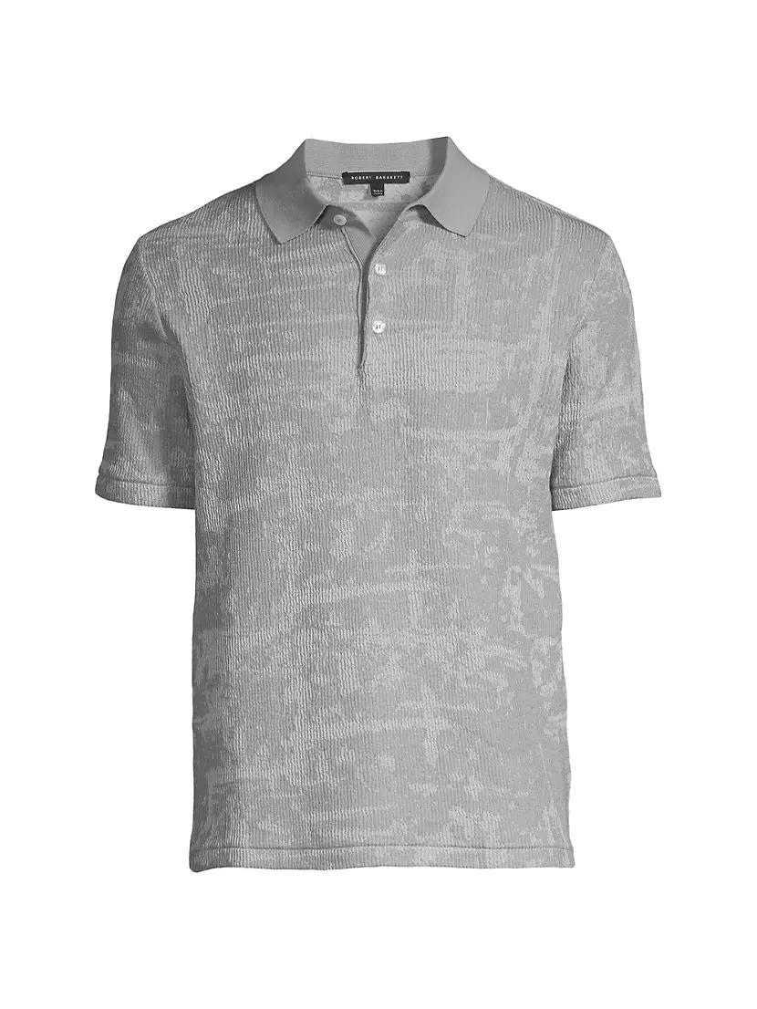 Russo Cotton Jacquard Slim-Fit Polo Shirt Product Image