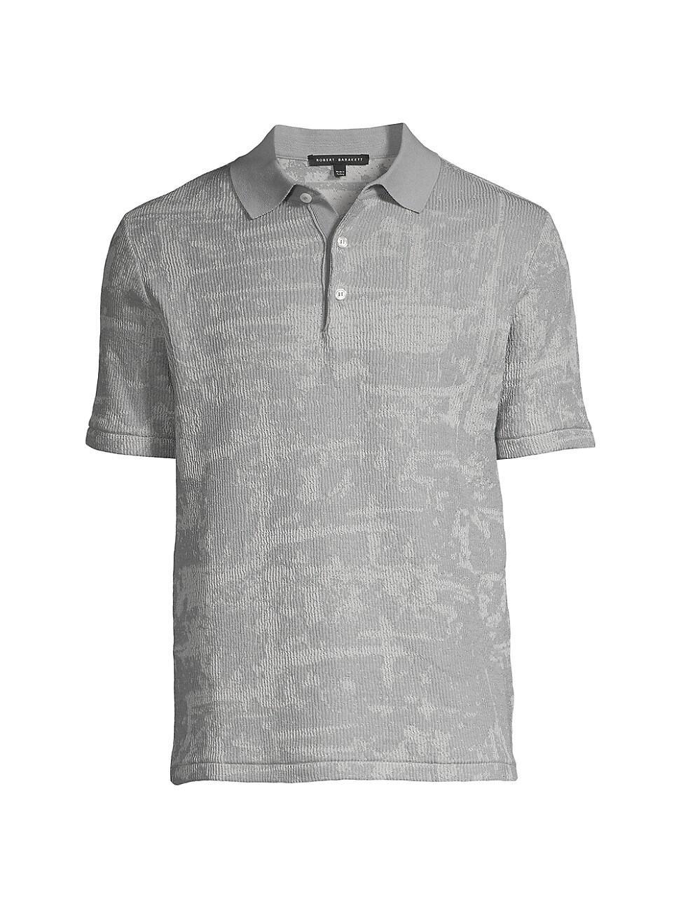 Mens Russo Cotton Jacquard Slim-Fit Polo Shirt Product Image