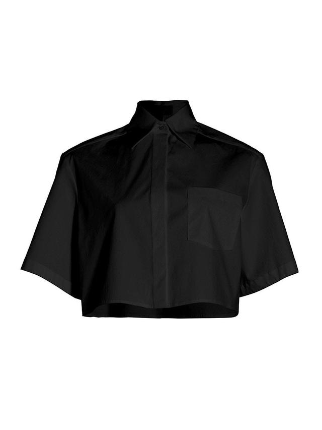 Womens Cotton Cropped Shirt Product Image