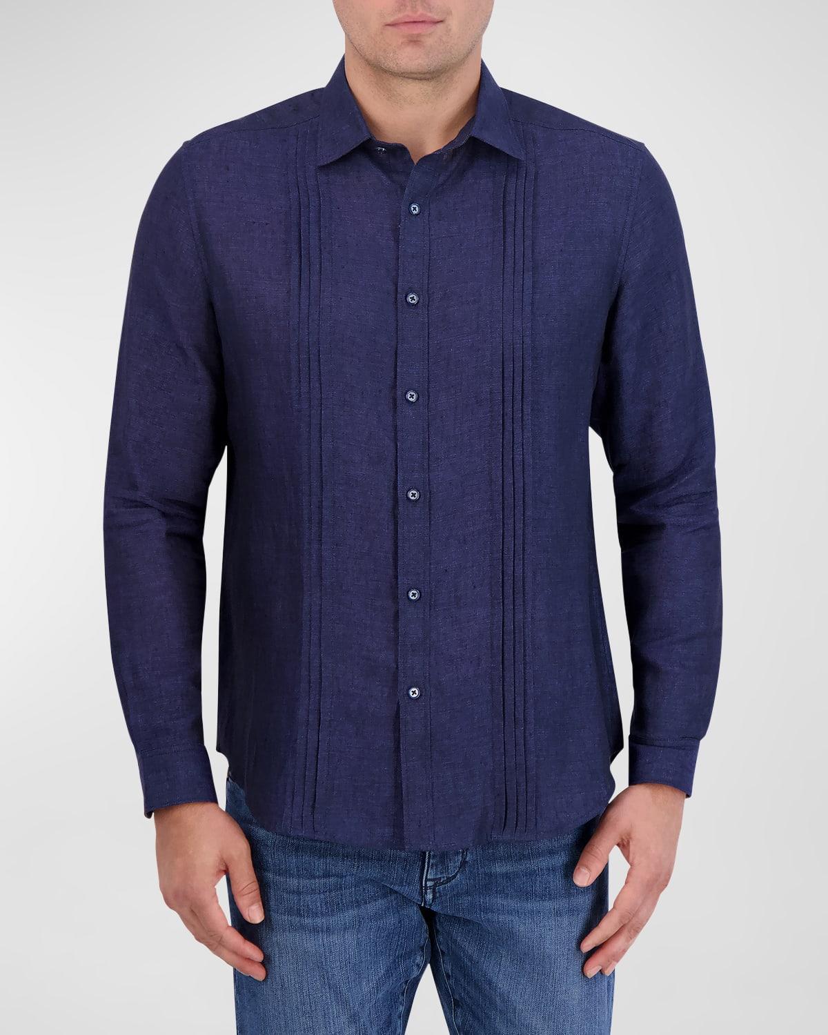 Mens Baradero Pleated Linen Shirt Product Image