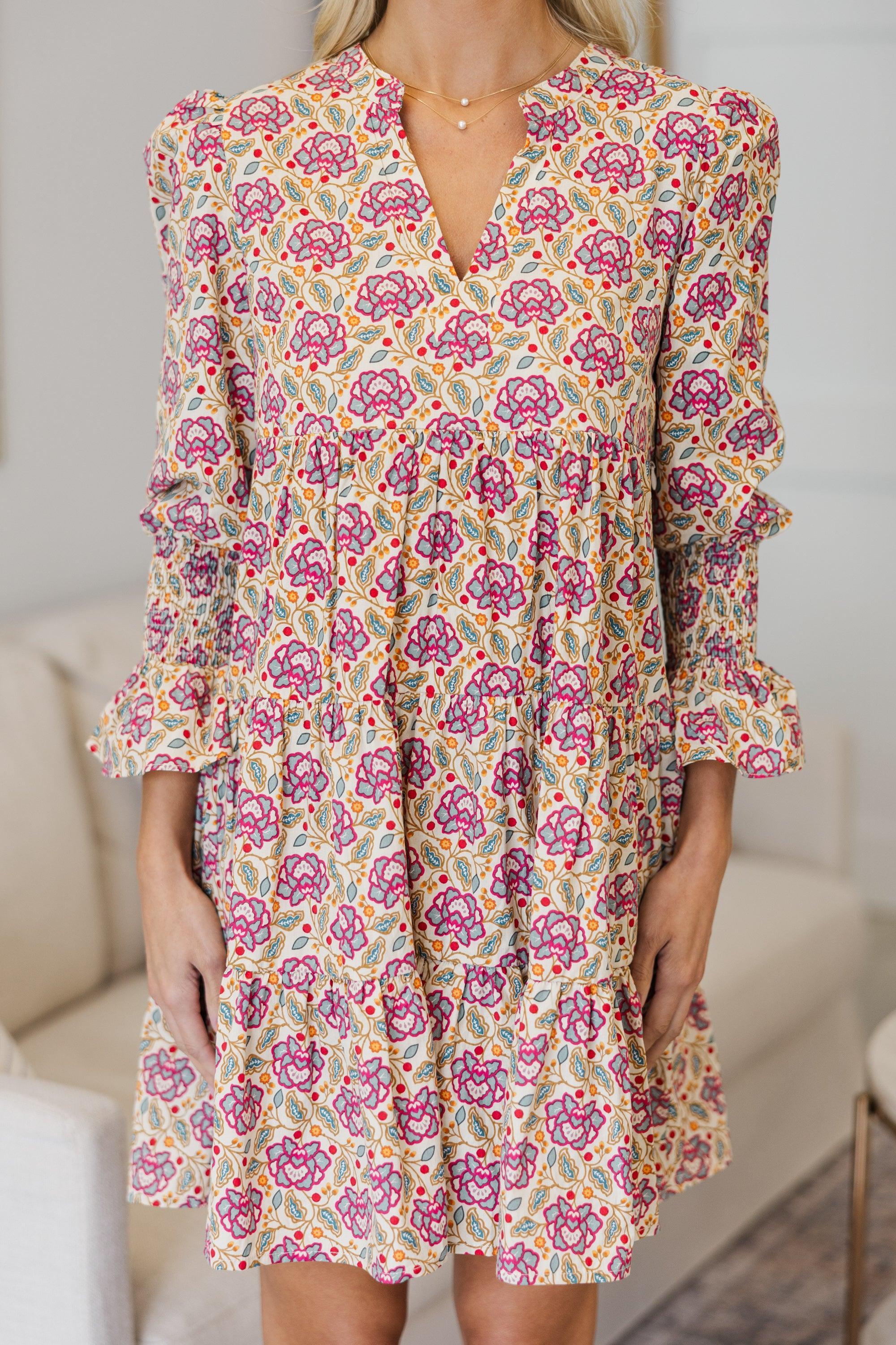 NURSING COLLECTION: In Your Happy Place Magenta Paisley Dress Female Product Image