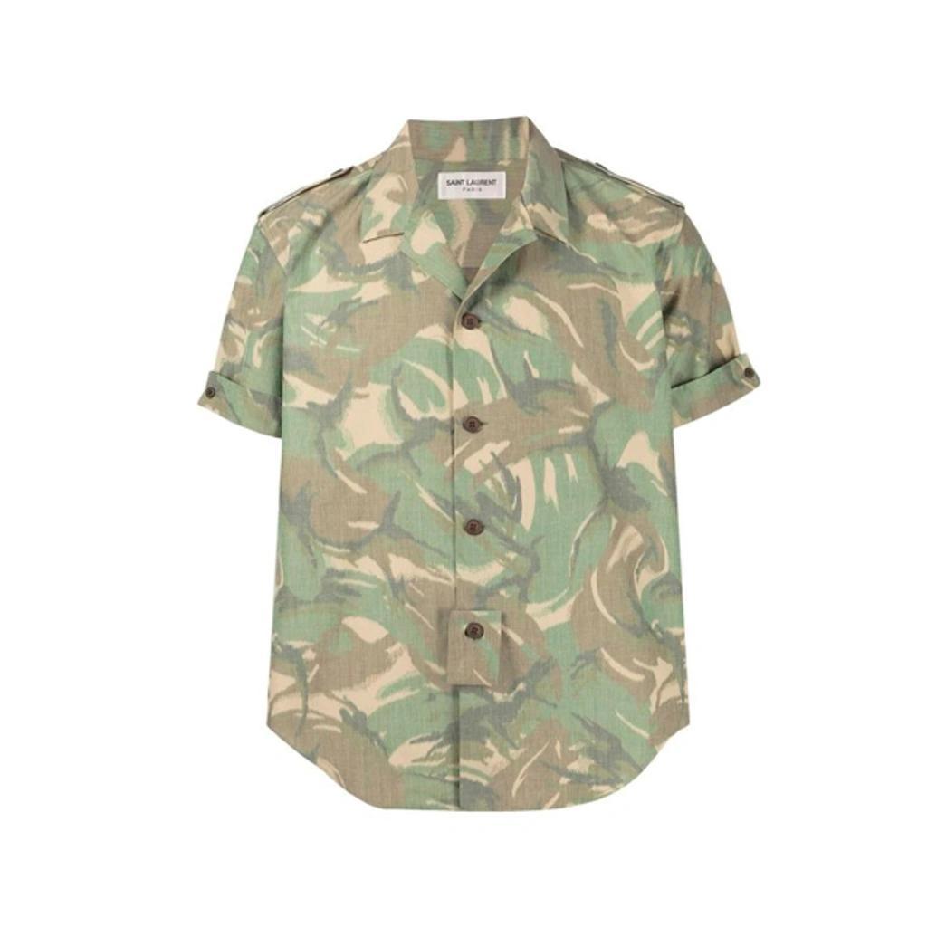 Short Sleeves Shirt In Green Product Image