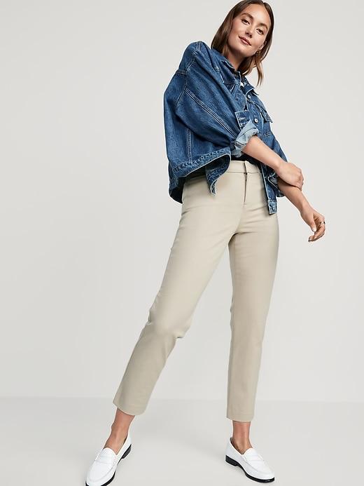 High-Waisted Pixie Straight Pants Product Image