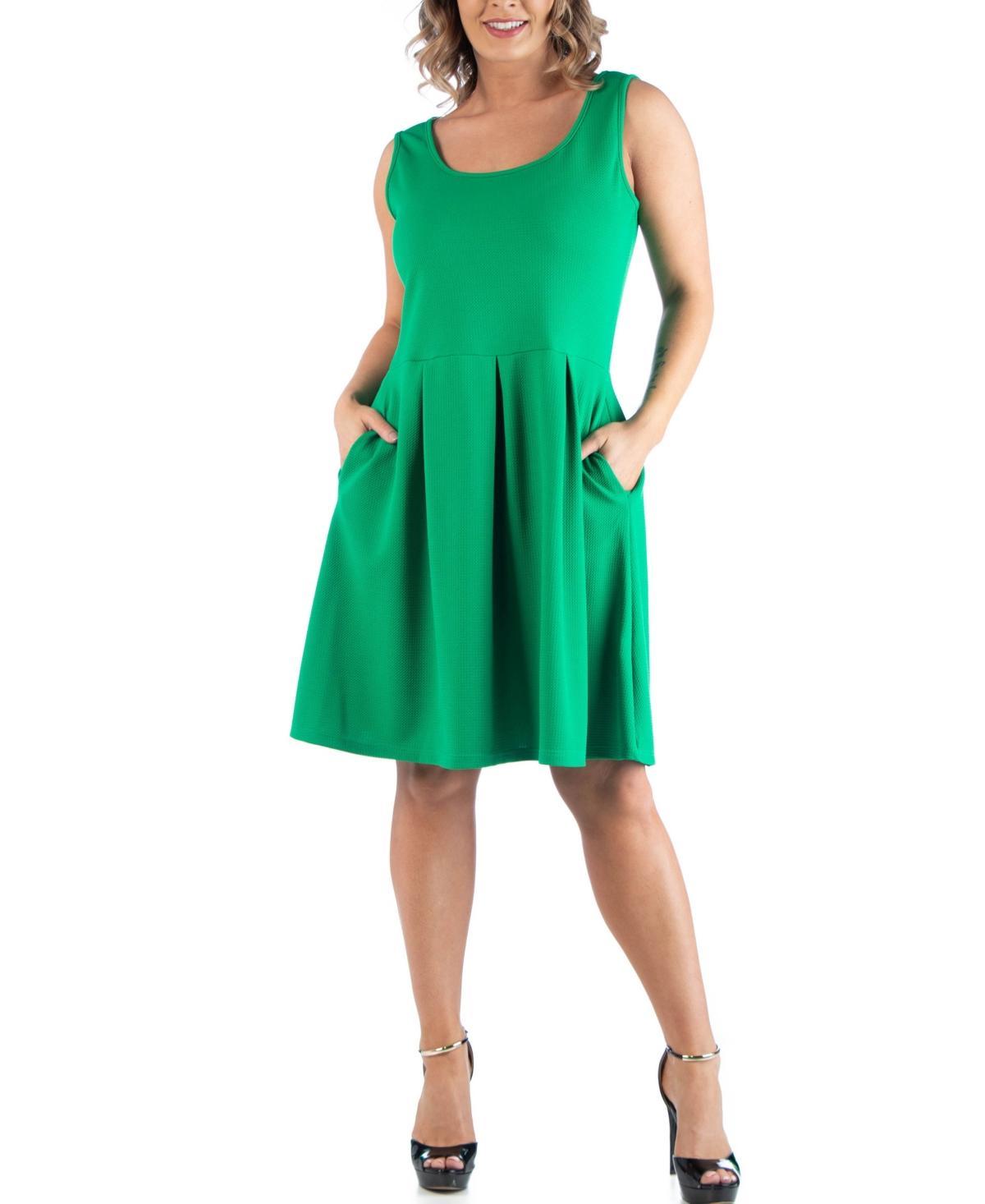 24seven Comfort Apparel Womens Plus Size Sleeveless Dress Product Image