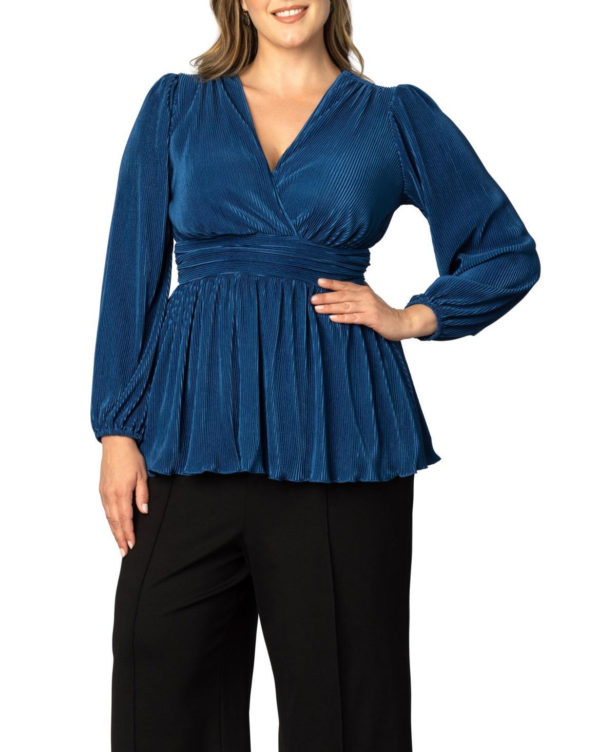 Womens Plus Size Pleated Perfection Long Sleeve Tunic Top Product Image