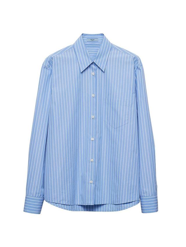 Womens Striped Poplin Shirt Product Image