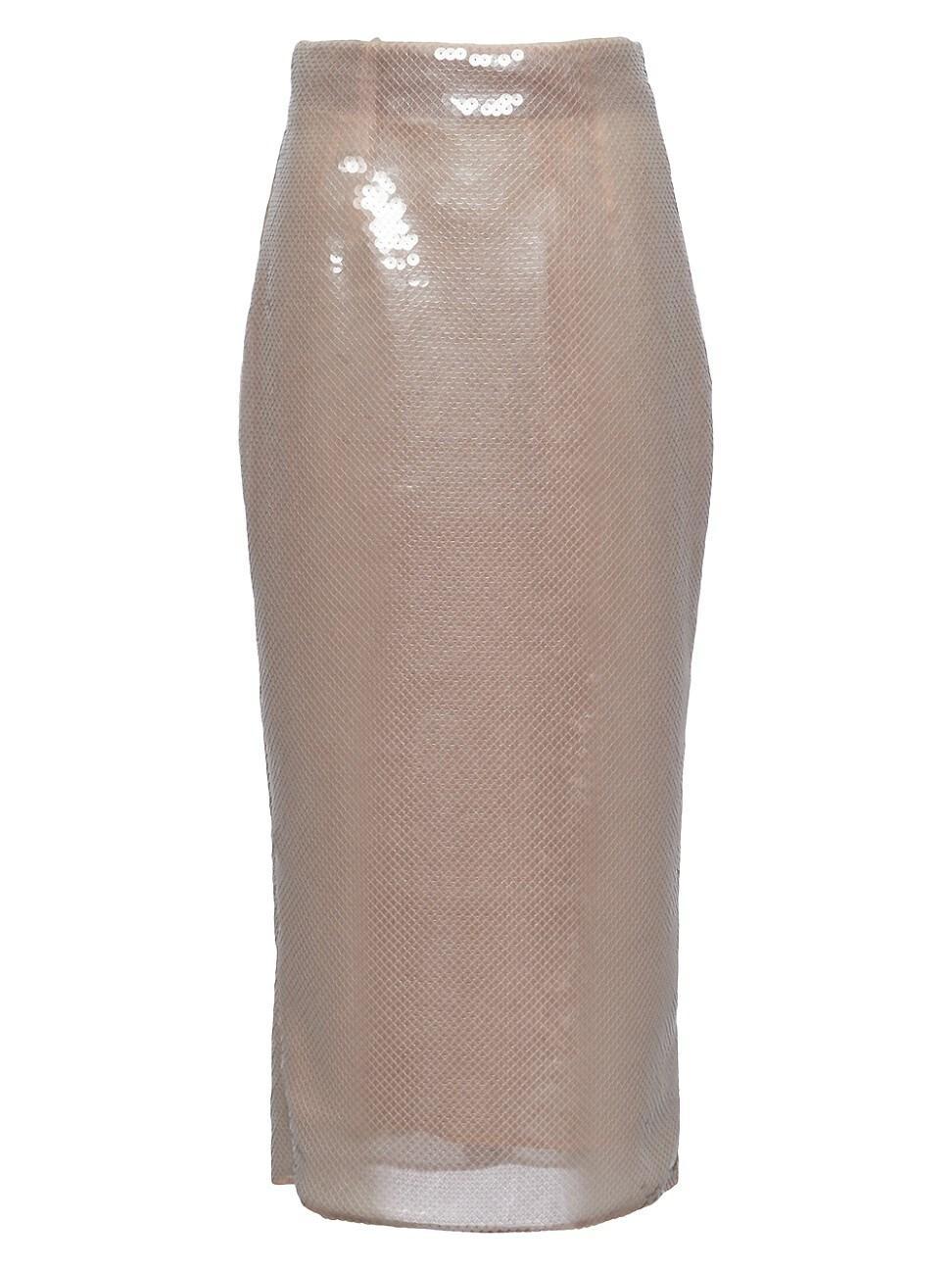 Womens Sequined Midi-Skirt Product Image