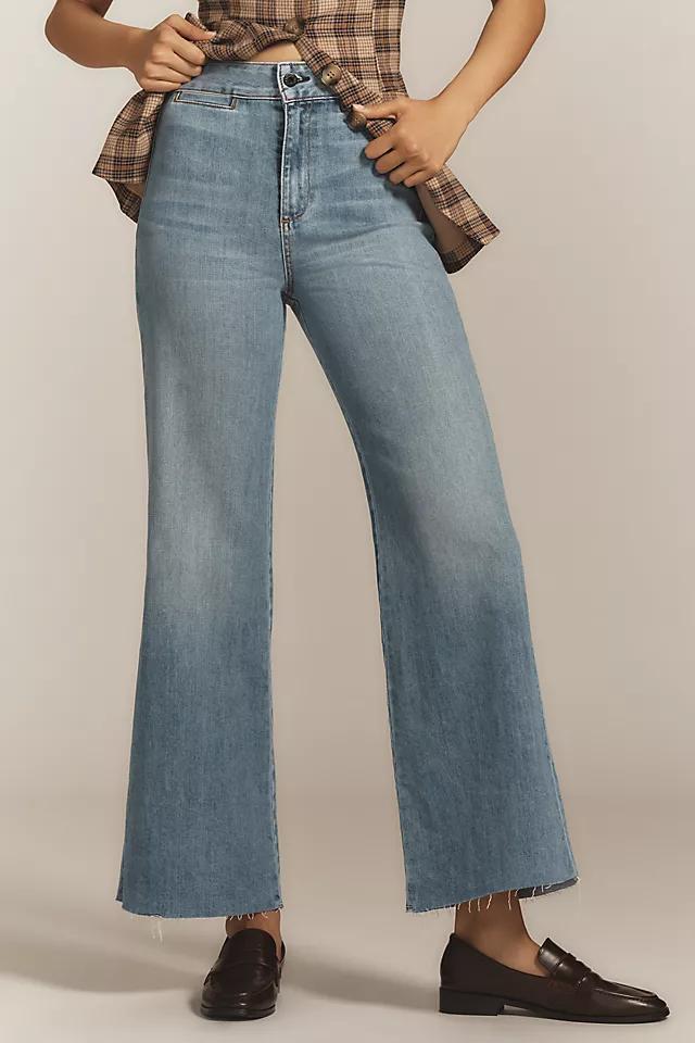 ASKK NY Brighton High-Rise Wide-Leg Cropped Jeans Product Image